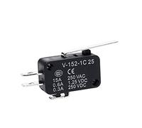 AVFORA Lmit Switch Micro Switch Limit Switch Travel Switch Silver Contact Momentary Self-Reset Switch V-15 V-151 V-152 V-153 V-154 V-155 V-156-1C25 Switches (Color : V-152-1c25)