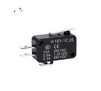 AVFORA Lmit Switch Micro Switch Limit Switch Travel Switch Silver Contact Momentary Self-Reset Switch V-15 V-151 V-152 V-153 V-154 V-155 V-156-1C25 Switches (Color : V-151-1c25)