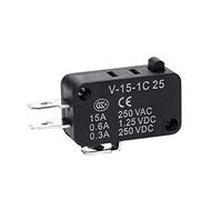 AVFORA Lmit Switch Micro Switch Limit Switch Travel Switch Silver Contact Momentary Self-Reset Switch V-15 V-151 V-152 V-153 V-154 V-155 V-156-1C25 Switches (Color : V-15-1c25)