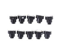 AVFORA Power Switch Button 10PCS a lot Flashlight Torch Part Round Push Button Switch Black DC30V 1A 10mm x 10mm Switch