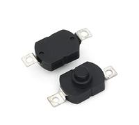 AVFORA Power Switch Button 10PCS/LOT 18 * 12MM Flashlight Switch 1.5A 250VAC Self Locking Patch Type Push Button Switch 2P-ON-Off Small Switches KAN-28 Switch