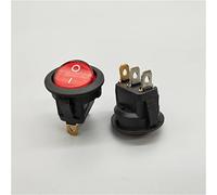 AVFORA Rocker Switch 20mm KCD1 Led Switch 20A 12V Light Power Switch Car Button Lights ON/Off 3pin Round Rocker Switch Switch (Color : Red, Size : 220V)