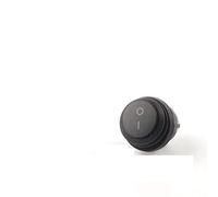 AVFORA Rocker Switch 5PCS 25mm Round Heavy Duty SPST Rocker Switch 6A/10A 250V Car Auto Boat Marine Power Button Switch with Light Switch (Color : 2pin Black, Size : 5 PCS)