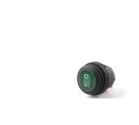 AVFORA Rocker Switch 5PCS 25mm Round Heavy Duty SPST Rocker Switch 6A/10A 250V Car Auto Boat Marine Power Button Switch with Light Switch (Color : 3pin Green Light, Size : 5 PCS)