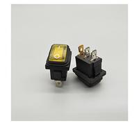 AVFORA Rocker Switch KCd1 12V / 220V LED Rocker Switch 3-pin 10A / 250V IP67 Button Switch Rocker Boat Type Switch Switch (Color : Yellow, Size : 12V)