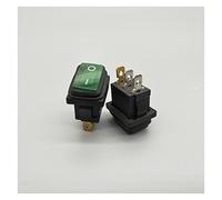 AVFORA Rocker Switch KCd1 12V / 220V LED Rocker Switch 3-pin 10A / 250V IP67 Button Switch Rocker Boat Type Switch Switch (Color : Green, Size : 12V)