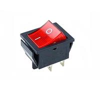 AVFORA Rocker Switch KCD4 ON-Off 16A 250VAC/20A 125VAC Red Button Light Rocker Switch 4 Pin Rocker Power Switch Switch