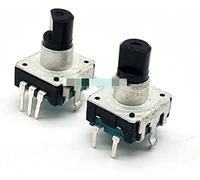 AVFORA Rotary Encoder 5pcs 360 Degree Rotary Encoder EC12 RE12 Audio Encoder Coding 5Pin 24 Position with Push Button Switch Handle 12MM Potentiometer