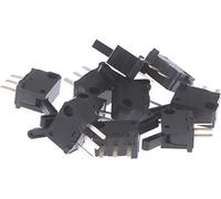 AVFORA Switch Micro Switches 10pcs/Pack Black Micro Switch Small Limit Travel Switch with Hole Three Pins Industrial Switch Switches