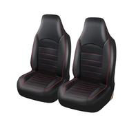 Avfpra Auto Seat Covers 2 Front Universal PU Leather Car Seat Covers High Back Bucket Cover Set For Most Cars, Trucks, SUVs And Van(Y40724-red)