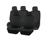 Avfpra Auto Seat Covers Black Universal Seat Covers For Car 2+1 Type Split Cover Polyester With Airbag Compatible(Blue Line)