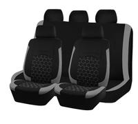 Avfpra Auto Seat Covers Football Embroidery Car Seat Covers Polyester Fabric Honeycomb Universal Fit Most Suv Truck(Gray 5 Seat)