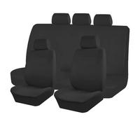 Avfpra Auto Seat Covers Universal Black Gray Beige Polyester Car Seat Covers Full Set Accessories Interior For Most Suv Van Truck(Black 5 seat set)