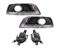 Avfpra Car Front Fog Lights For Chevrolet For Malibu 2012 2013 2014 2015 DRL Fog Lights Fog Lamps Frame Grille Grilles Turn Signal Daytime Running Lights Front Fog Lights(LED DRL and Fog a)