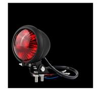 Avfpra Motorcycle Rear Light 1X Motorcycle Accessories Retro Modified LED Taillights Cruise Metal Brake Lights Running Lights Round Taillights Motorbike Rear Tail Light(Red)