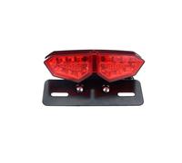 Avfpra Motorcycle Rear Light For Chopper For Bobber Universal LED Brake Tail Rear Light Motorbike Rear Light License Plate Lamp Motorbike Rear Tail Light(Red)