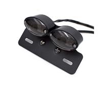 Avfpra Motorcycle Rear Light Rear Brake Light Accessories Universal Modified Motorcycle With Steering LED Tail Light License Plate Holder Motorcycle Motorbike Rear Tail Light(Dark Gray A)