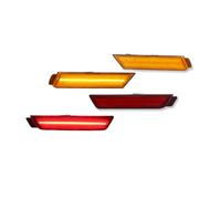 Avfpra Rear Bumper Tail Light For Chevy For Camaro 2010-2015 Yellow Red Front LED Fender Lamps LED Bumper Side Smoked Marker Light(C4X Front Rear)