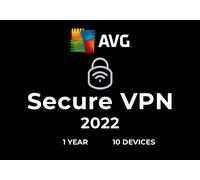 AVG Secure VPN 2022 1 Year 10 Devices Key - GLOBAL