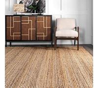 Avgari Creation Rug Natural Jute Rectangle 100% Handmade Home Office/Study, Indoor/Outdoor, Kitchen, Living Room, Utility/Laundry Room Rug (210 x 270 Cm (Rectangle)), Beige