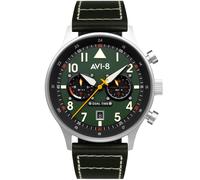 AVI-8 Carey Dual Time AV-4088-02 - Man - 43 mm - Analogue - Mecha-Quartz - Mineral Glass Green 22 mm