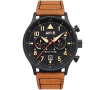 AVI-8 Carey Dual Time AV-4088-03 - Man - 43 mm - Analogue - Mecha-Quartz - Mineral Glass Black 22 mm