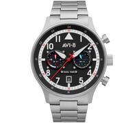 AVI-8 Carey Dual Time AV-4088-11 - Man - 43 mm - Analogue - Mecha-Quartz - Mineral Glass Black 22 mm