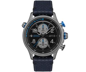 AVI-8 Hawker Hunter Duke Chronograph AV-4080-02 - Man - 44 mm - Analogue - Quartz - Mineral Glass Black 22 mm