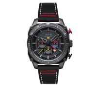 AVI-8 Hawker Hunter Men's Japanese Quartz 43mm Black Dial Watch with Leather Strap AV-4100-04