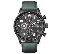 AVI-8 Men Analogue Chronograph Watch with Leather Strap AV-4011-0D
