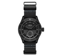 AVI-8 Men's 40mm Flyboy Airmaster Sector Meca-Quartz Jet Black Watch with Nylon Strap AV-4112-05