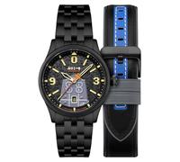 AVI-8 Men's 41mm Flyboy Capcom 1942 Automatic Pixel Limited Edition Midnight Ace Watch with Solid Stainless Steel Bracelet AV-4121-33