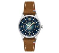 AVI-8 Men's 42mm Flyboy Lafayette Automatic 110th Anniversary Limited Edition Blue Horizon Watch with Leather Strap AV-4153-02