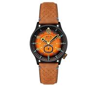 AVI-8 Men's 42mm Hawker Typhoon Baldwin Automatic Burnt Orange Watch with Leather Strap AV-4119-02