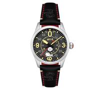 AVI-8 Men's 42mm Spitfire Smith Automatic Snoopy Peanuts Flying Ace Pilot Error Limited Edition Watch with Leather Strap AV-4152