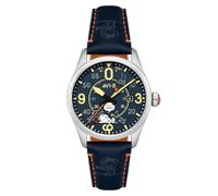 AVI-8 Men's 42mm Spitfire Smith Automatic Snoopy Peanuts Flying Ace Pilot Error Limited Edition Watch with Leather Strap AV-4152