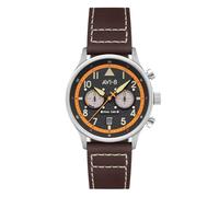 AVI-8 Men's 43.5mm Hawker Hurricane Carey Dual Time Imperial War Museums Edition Kensington Watch with Leather Strap AV-4088-07
