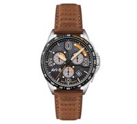 AVI-8 Men's 43mm P-51 Mustang Blakeslee Chronograph Imperial War Museums Edition Lambeth Watch with Leather Strap AV-4077-07