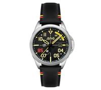 AVI-8 Men's 43mm P-51 Mustang Patriot Automatic Tuskegee Airmen 85th Anniversary Limited Edition Rantoul Watch with Leather Strap AV-4148-01