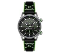 AVI-8 Men's 44mm Hawker Harrier HUD Automatic Gradient Black Watch with Rubber/Leather Strap AV-4117-02