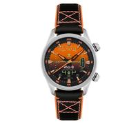 AVI-8 Men's 44mm Hawker Harrier HUD Automatic Gradient Orange Watch with Rubber/Leather Strap AV-4117-03