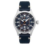 AVI-8 Mens 46mm Hawker Hurricane Clowes Automatic Acklington Pilot Watch with Genuine Leather Strap AV-4097-02