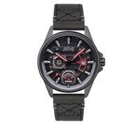AVI-8 Pilot Hawker Harrier Farley Men's Japanese Quartz 44mm Black Watch with Leather Strap AV-4098-04