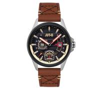 AVI-8 Pilot Hawker Harrier Farley Men's Japanese Quartz 44mm Black Watch with Leather Strap AV-4098-02