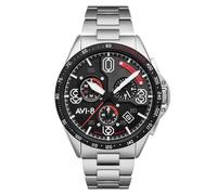 AVI-8 Pilot P-51 Mustang Blakeslee Men's Legion Japanese Meca-Quartz 43mm Watch with Solid Stainles Steel Bracelet AV-4077-11