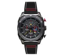 AVI-8 Watch Hawker Hunter Atlas Dual Time Chronograph | Genuine Leather Strap, Black, Black Ops