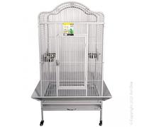 Avi One Large Silver Open Top Parrot Bird Cage with Stand