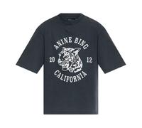 Avi Tee Collegiate Leopard - female - Anine Bing - T-Shirts - Gray - XS - Tops XS