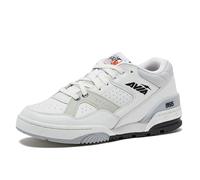 Avia 855 Basketball Shoes for Men and Women, Low Top Retro Sneakers for Indoor or Outdoor, Street or Court - White/Light Grey, 9.5 Medium