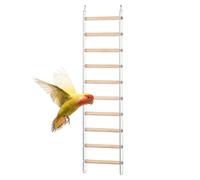 Avian Climbing Ladder - Cage Interior Play Gym Toy, Parakeet Training Ladder with Three Hundred Sixty Swivel Hook | Bird Exercise Equipment For Cockatiel Conure Lovebirds Parrot Perching